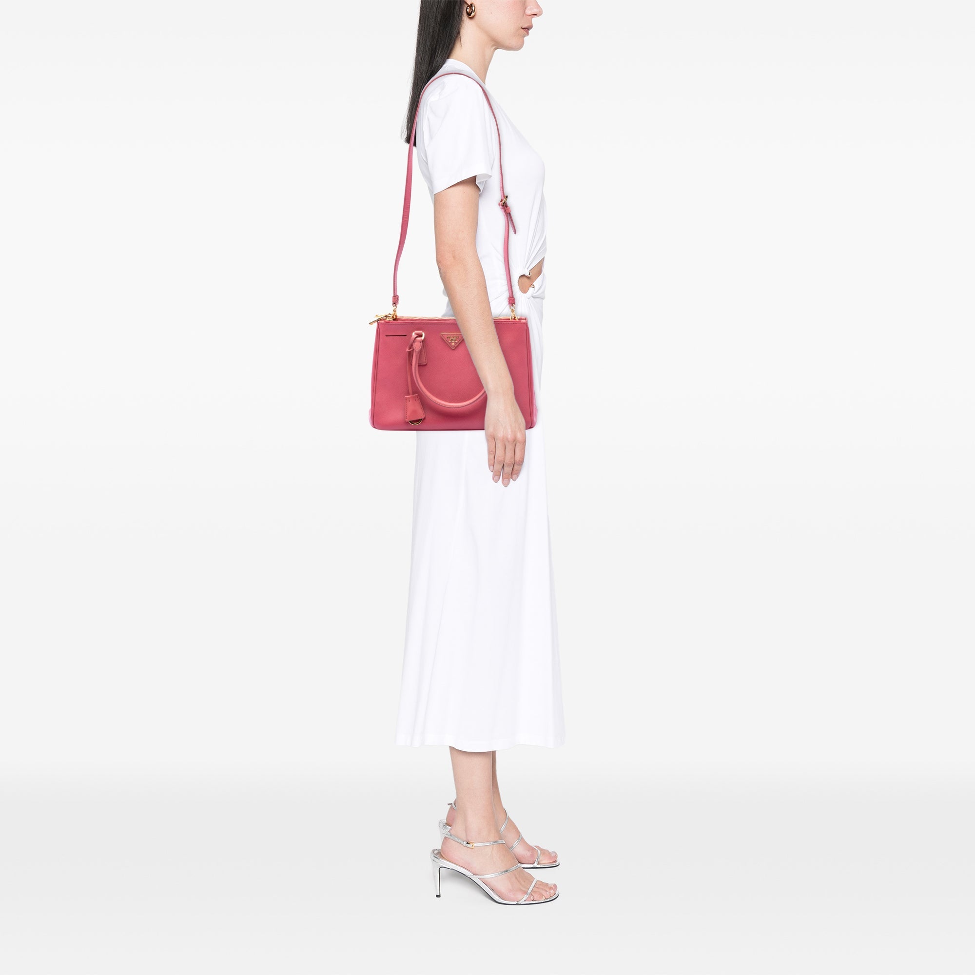 Prada Medium Saffiano Lux Galleria Double Zip Cabas
