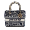 Dior Medium brodé Toile Toile de Jouy Lady D Lite