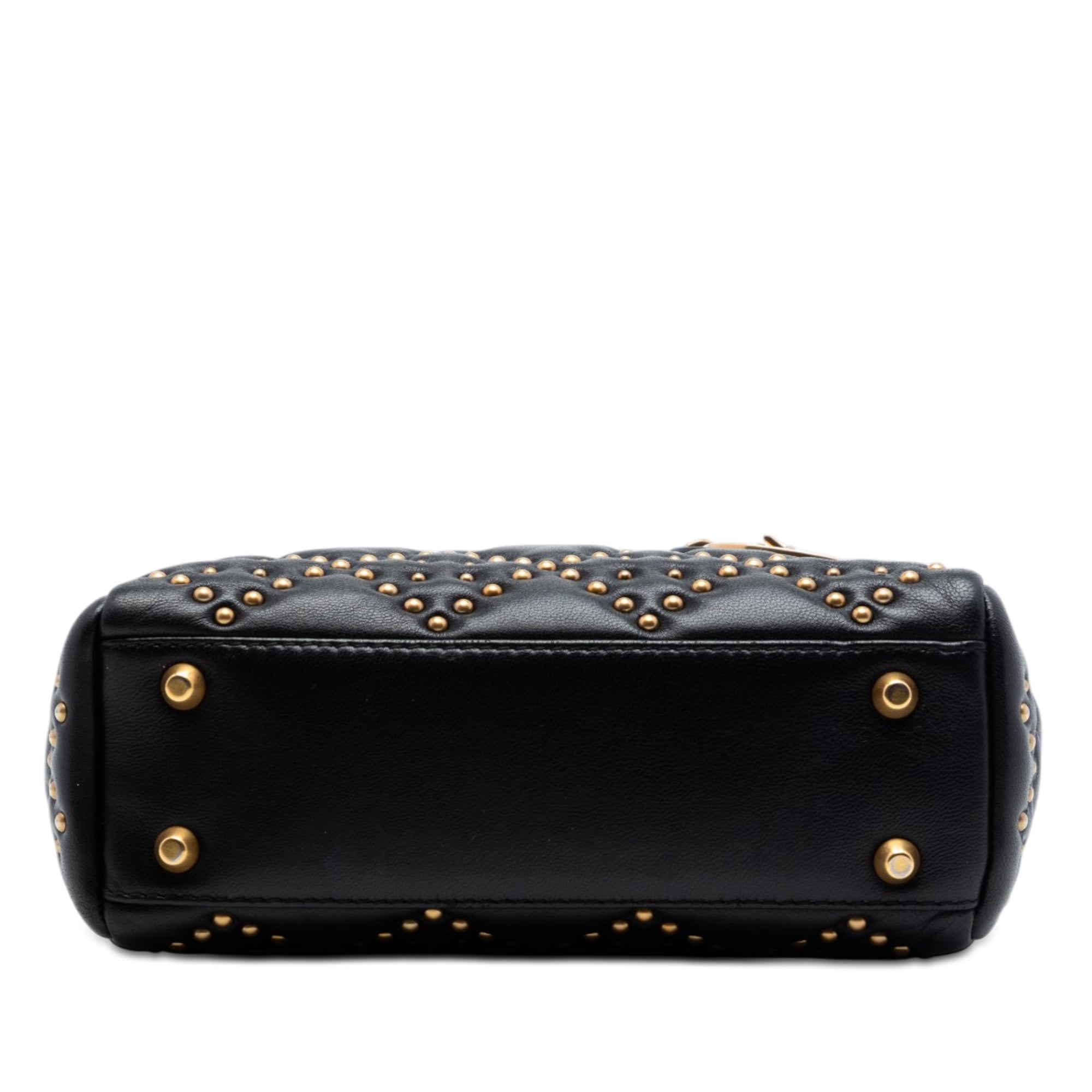 Dior Mini Cuir d’agneau Cannage clouté Supple Lady Dior
