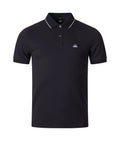 Cp Company 052A Stretch Piquet Slim Fit Polo Shirt in Black