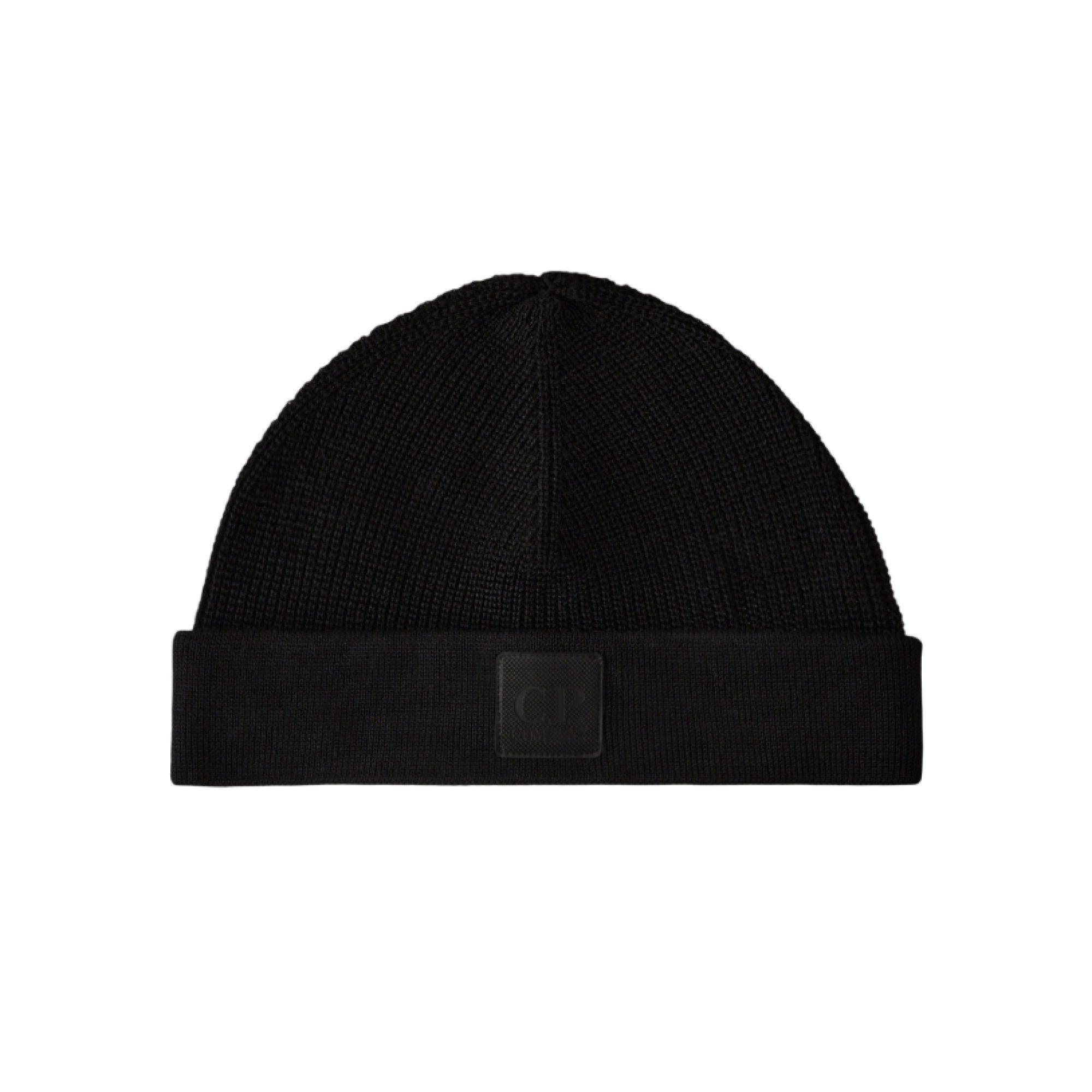 Cp Company Metropolis Series Logo Beanie In Black