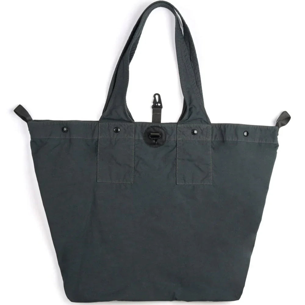 Cp Company Twill Logo Bag In Smoked Pearl with Certilogo