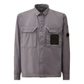 Cp Company 142A Organic Cotton Gabardine Overshirt With Certilogo Lavender