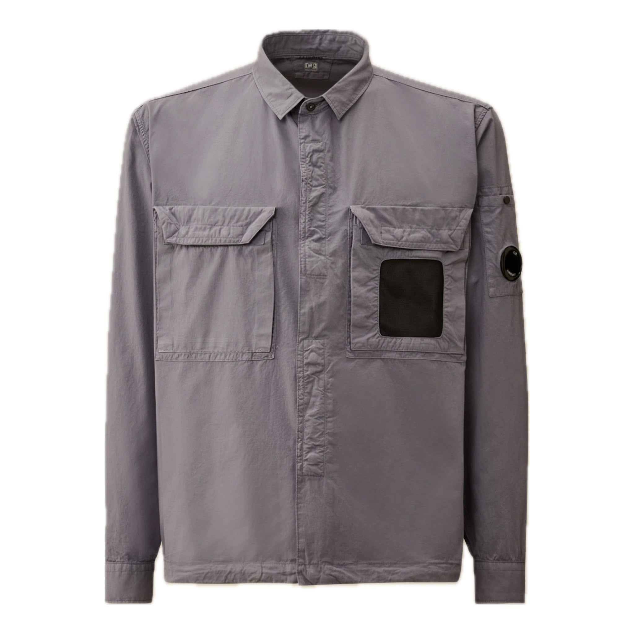 Cp Company 142A Organic Cotton Gabardine Overshirt With Certilogo Lavender