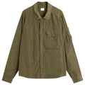 Cp Company 095A Chrome-R Full Zip Overshirt Ivy Green with Certilogo