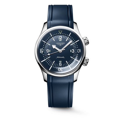 LEGEND DIVER 39 mm blue rubber strap