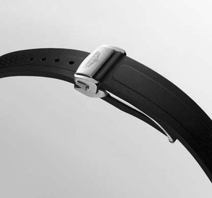 Conquest Auto 38 mm Black on Rubber Strap *