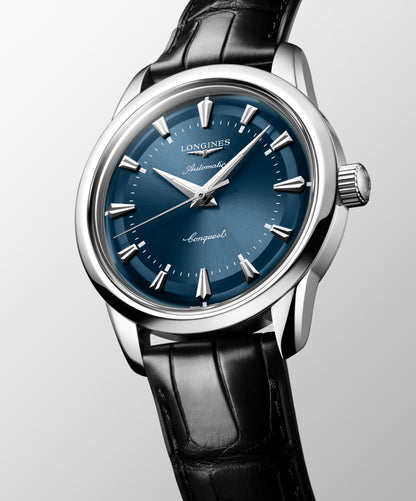 CONQUEST HERITAGE Blue on Black Strap