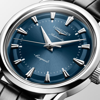 CONQUEST HERITAGE Blue on Black Strap