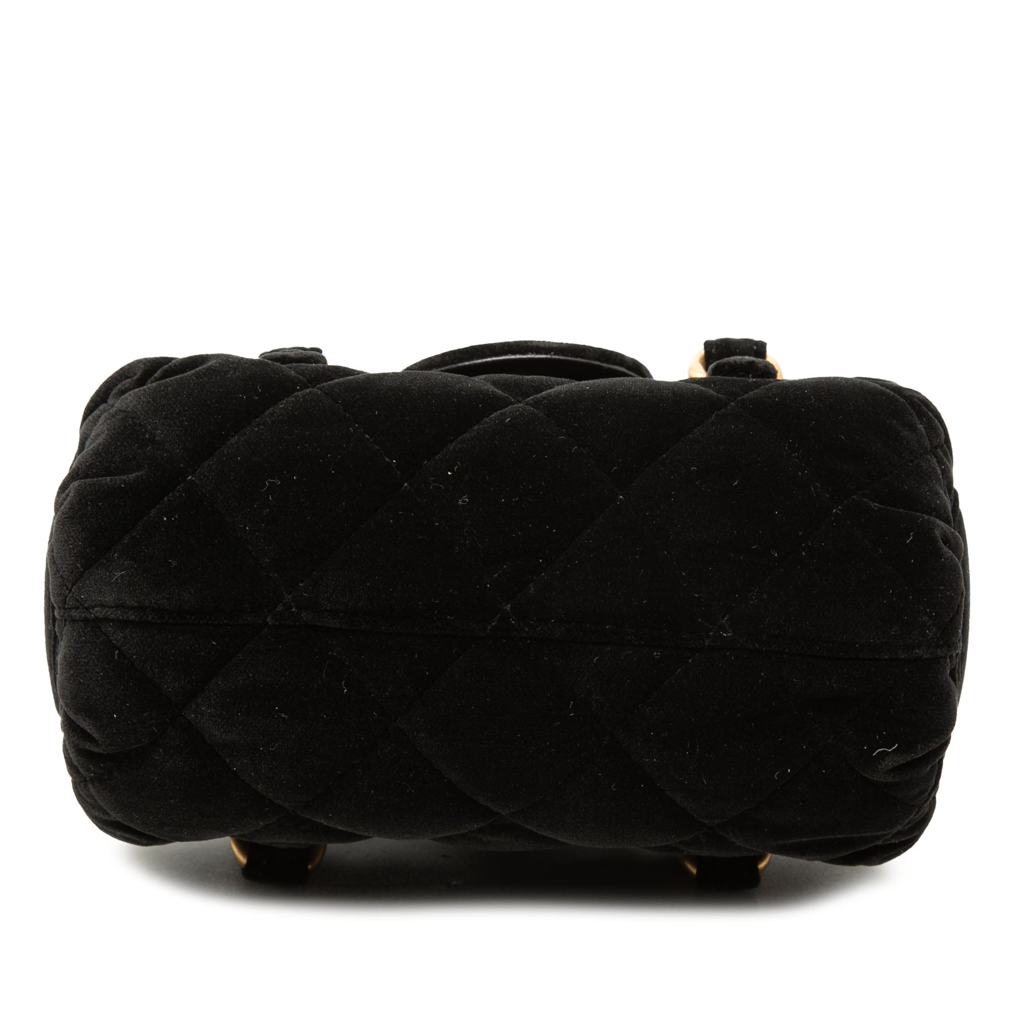 Chanel Mini Matelassé Velours anse supérieure à rabat