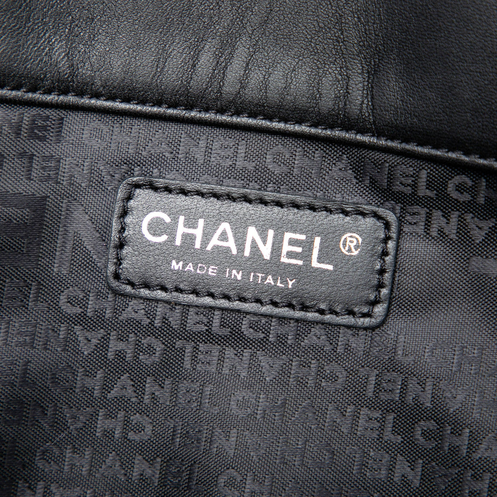 Chanel CC Choco Bar Cuir d’agneau Camellia No 5 Cabas