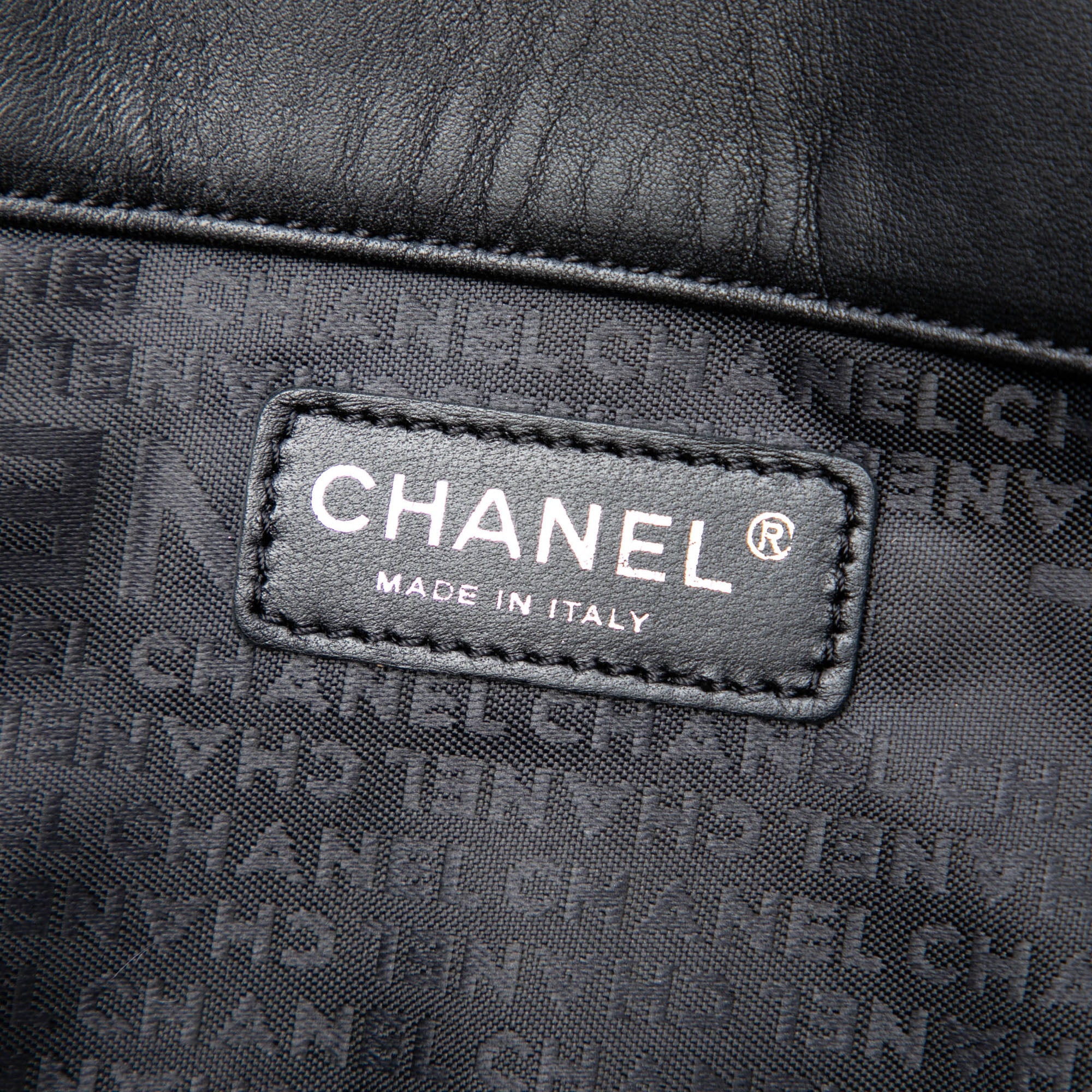 Chanel CC Choco Bar Cuir d’agneau Camellia No 5 Cabas