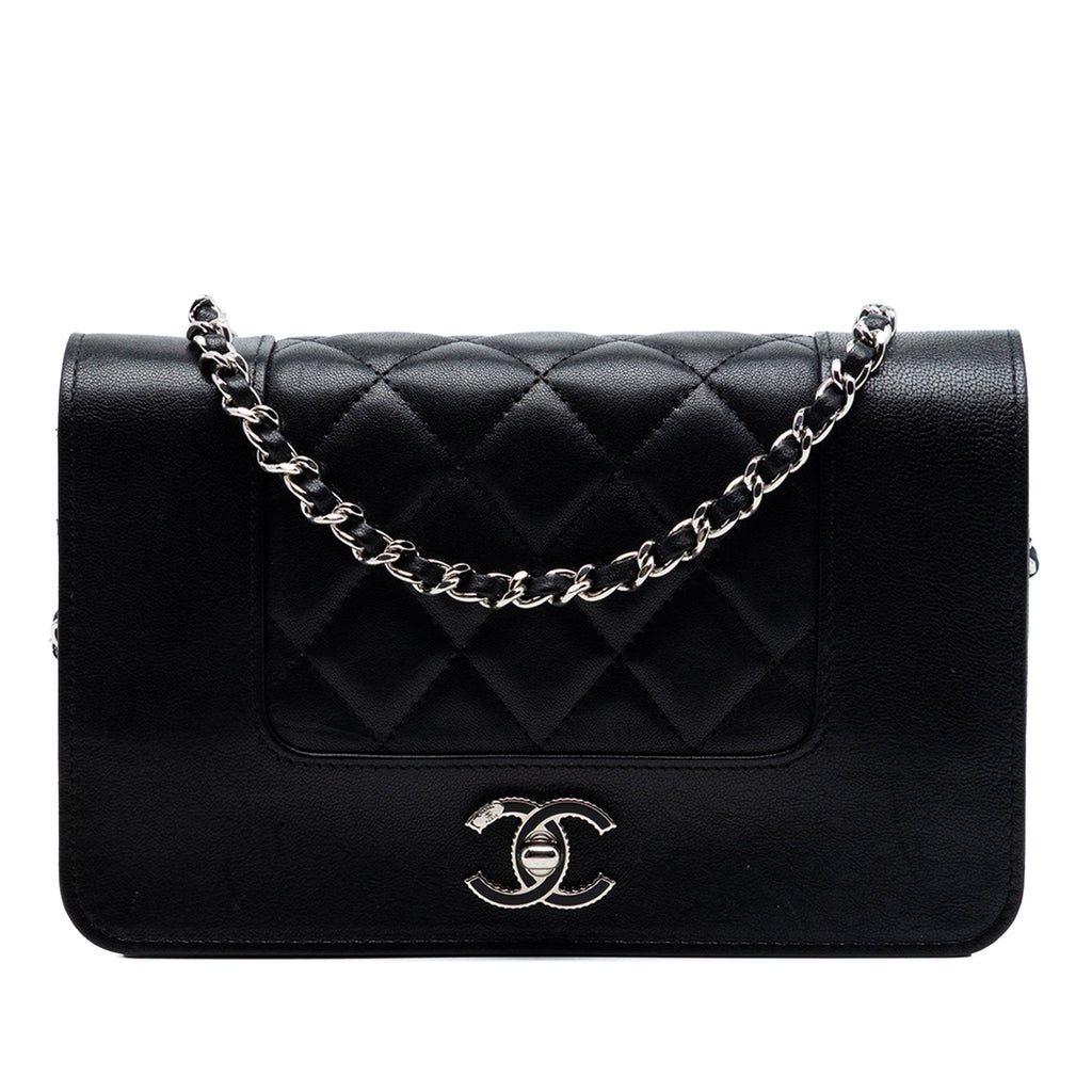 Chanel Matelassé Sheepskin Mademoiselle Wallet on Chain