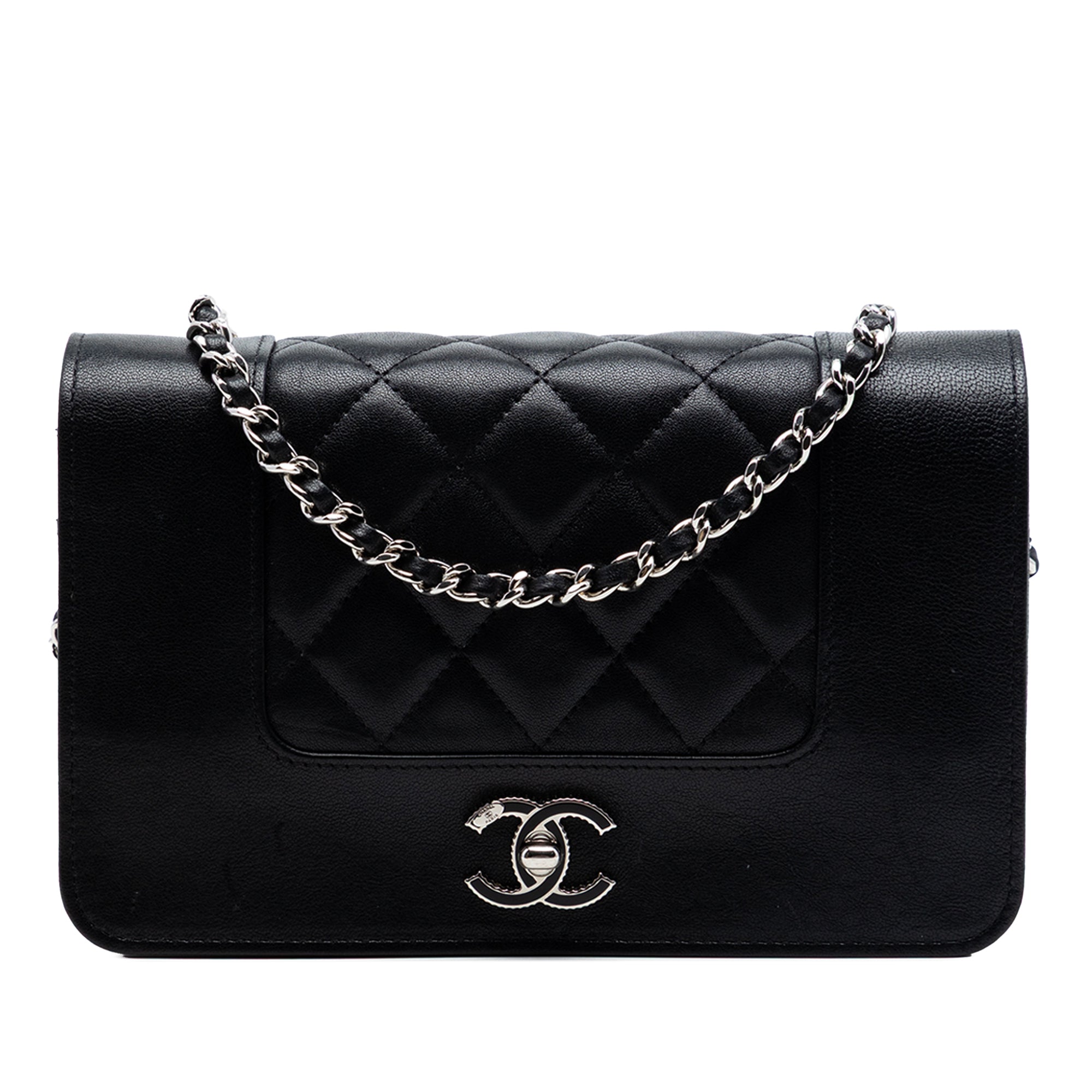 Chanel Matelassé Sheepskin Mademoiselle Wallet on Chain