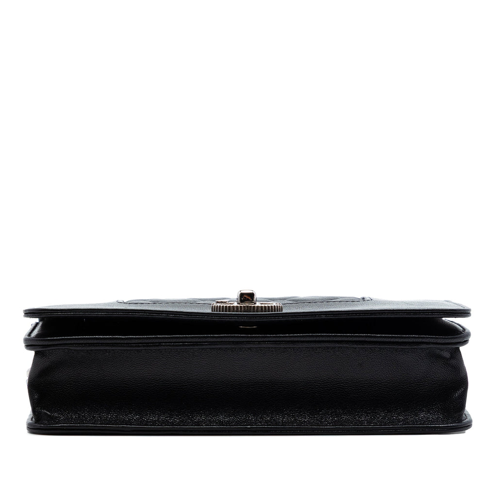 Chanel Matelassé Sheepskin Mademoiselle Wallet on Chain