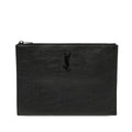 Saint Laurent Croc embossé Cuir Monogram Document Holder