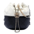 Chanel Small Bicolor Matelassé Cuir de veau Gabrielle Bucket Sac