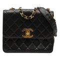 Chanel XL CC Matelassé Cuir d’agneau Square Simple rabat