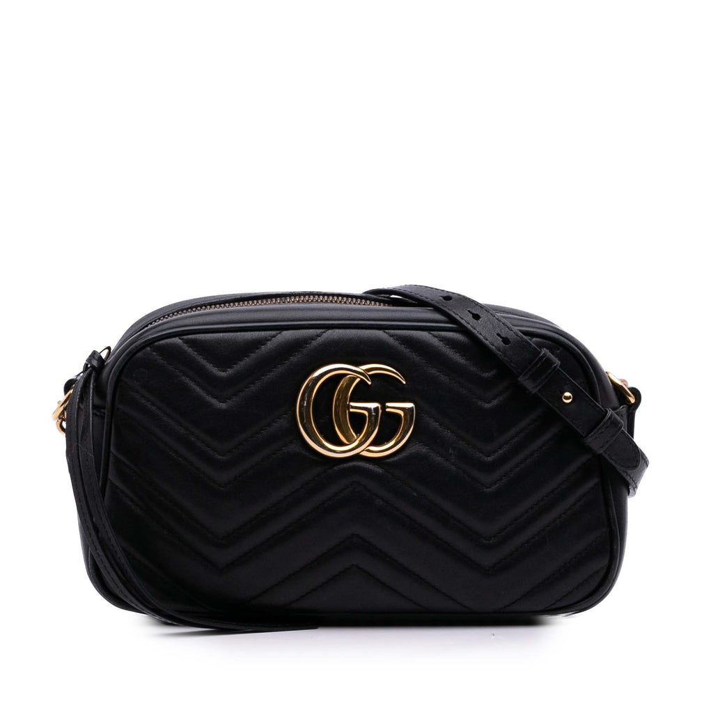 Gucci Small GG Marmont Matelasse Cuir de veau Sac porté croisé