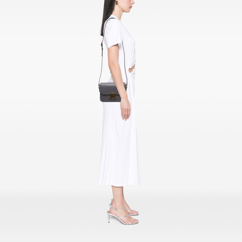 Celine Teen brillant Cuir de veau Triomphe Sac porté croisé