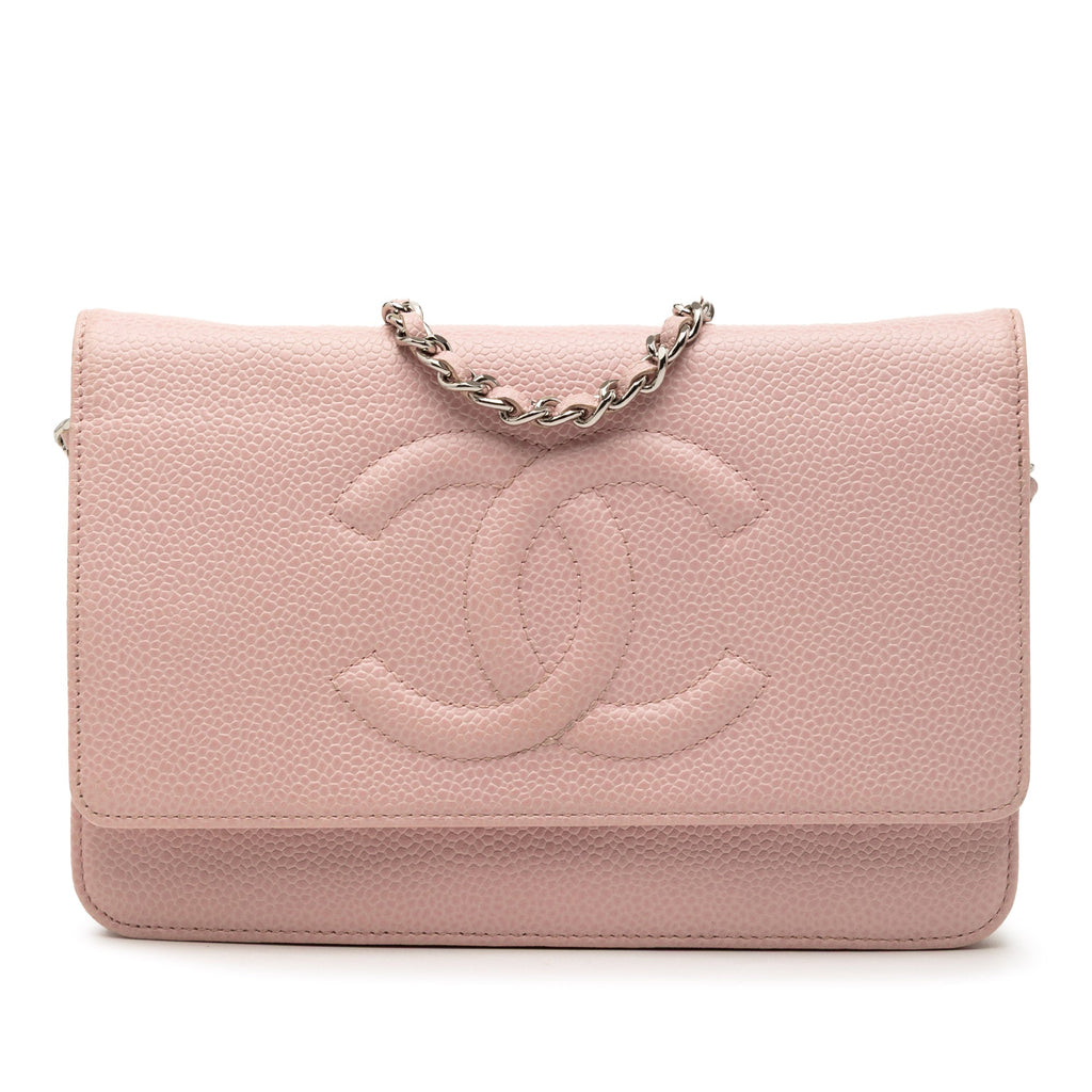 Chanel CC Caviar Wallet on Chain
