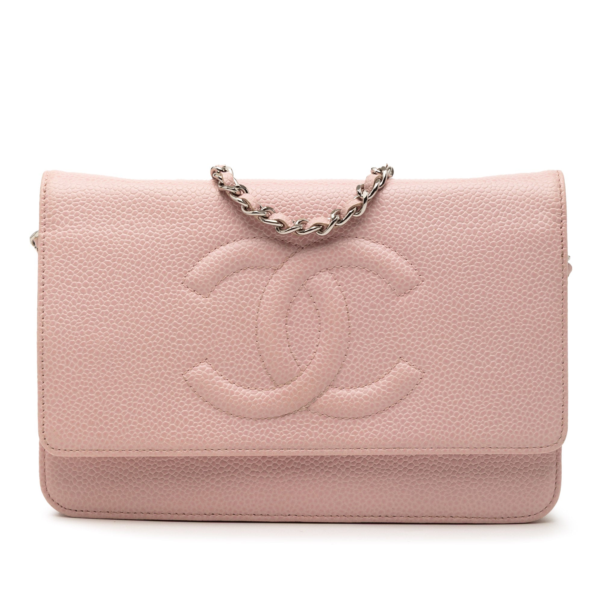 Chanel CC Caviar Wallet on Chain