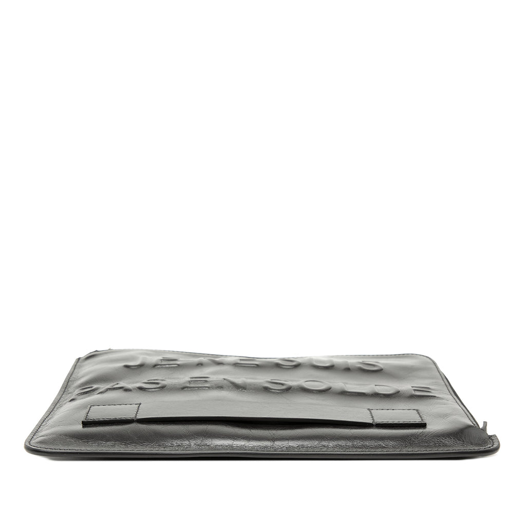Chanel Distressed Cuir de veau Je Ne Suis Pas En Solde Pochette