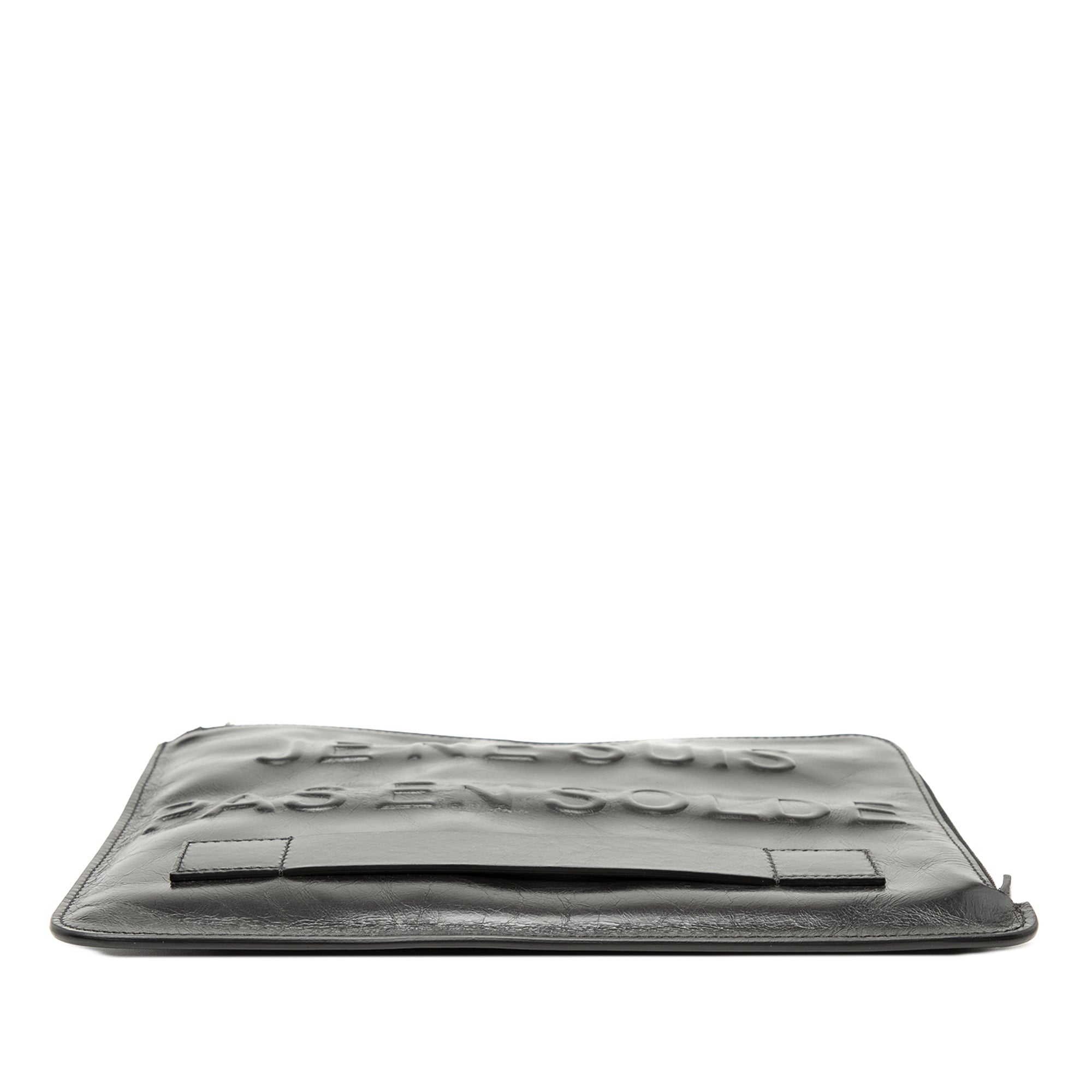 Chanel Distressed Cuir de veau Je Ne Suis Pas En Solde Pochette