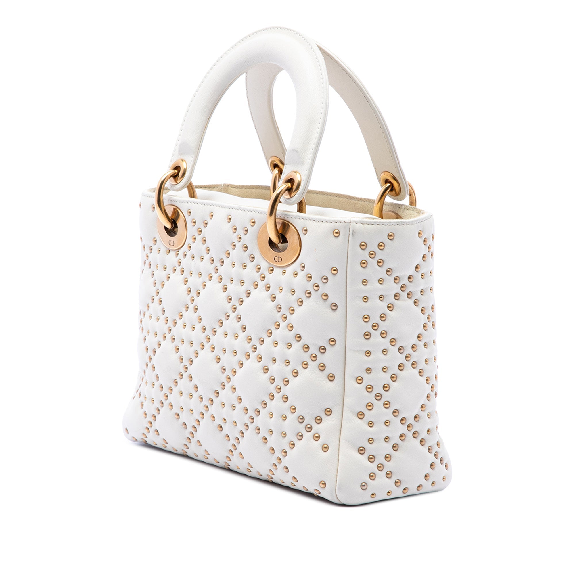 Dior Small Cuir d’agneau Cannage clouté Supple Lady Dior