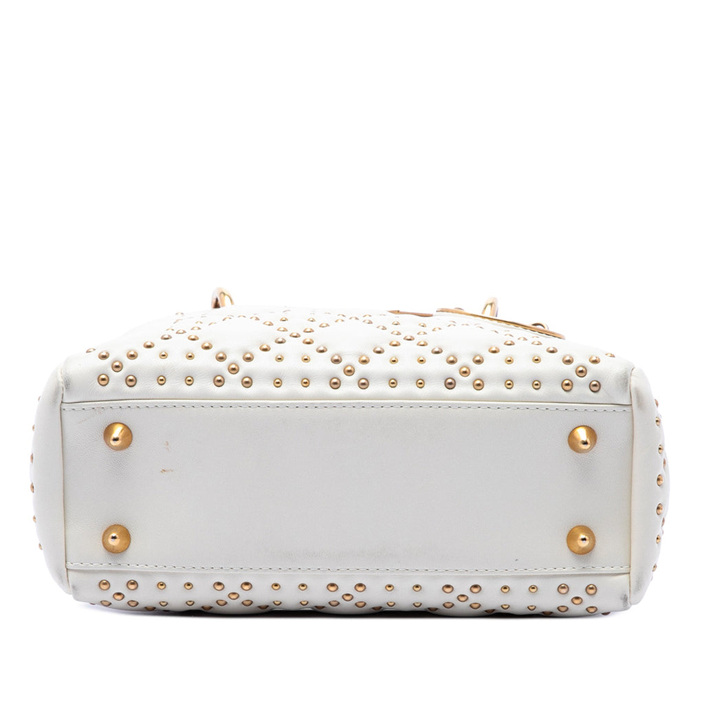 Dior Small Cuir d’agneau Cannage clouté Supple Lady Dior