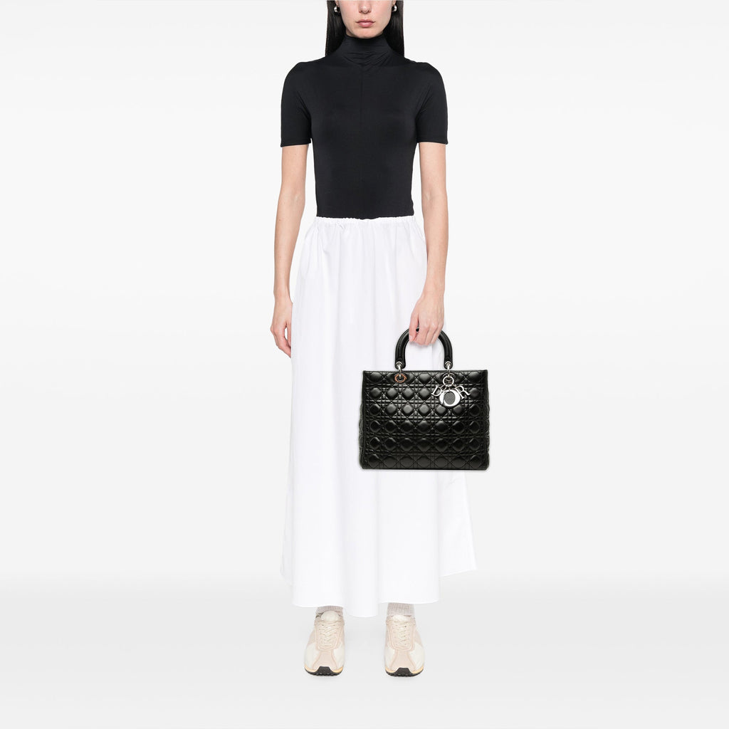 Dior Large Cuir d’agneau Cannage Lady Dior