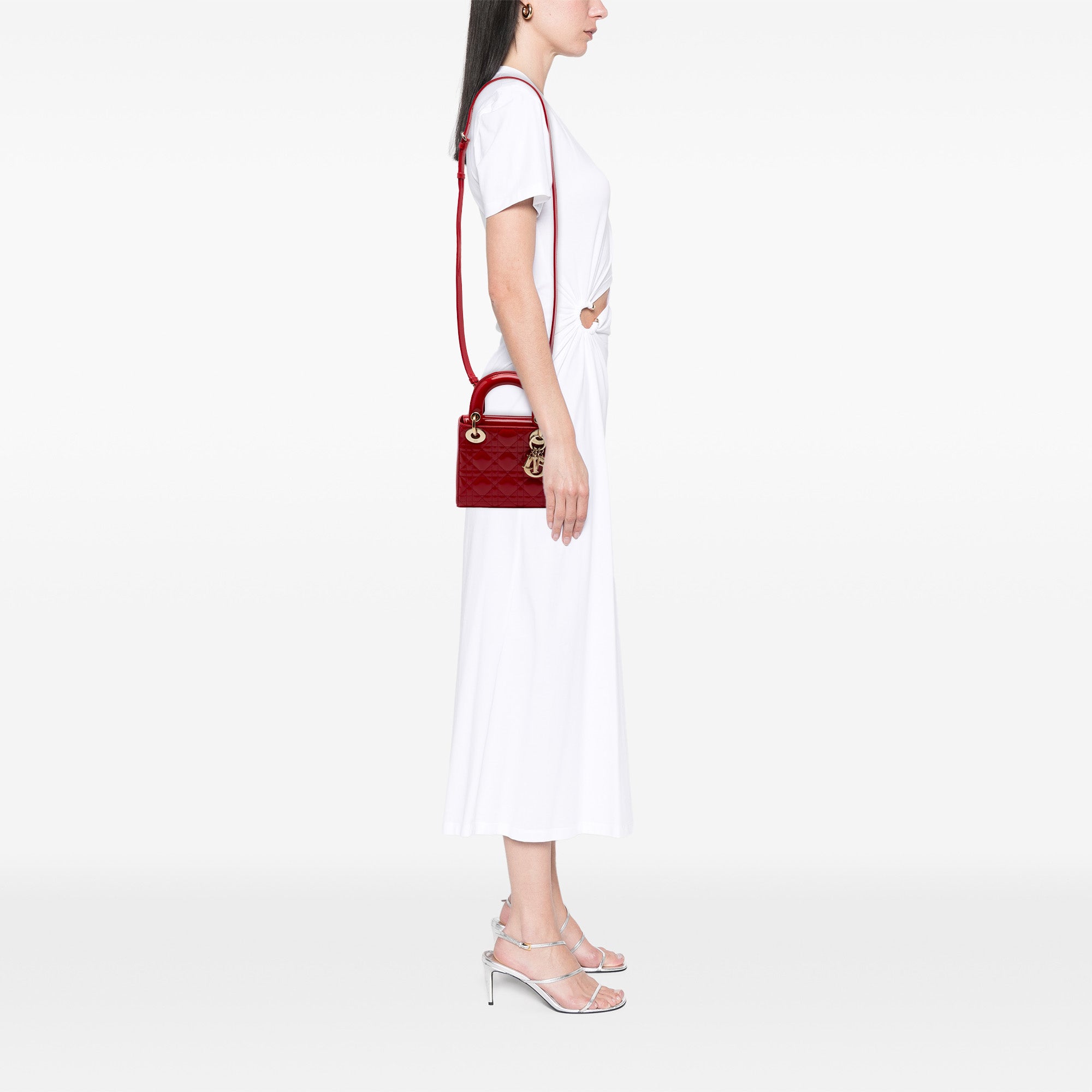 Dior Mini Cuir verni Cannage Lady Dior