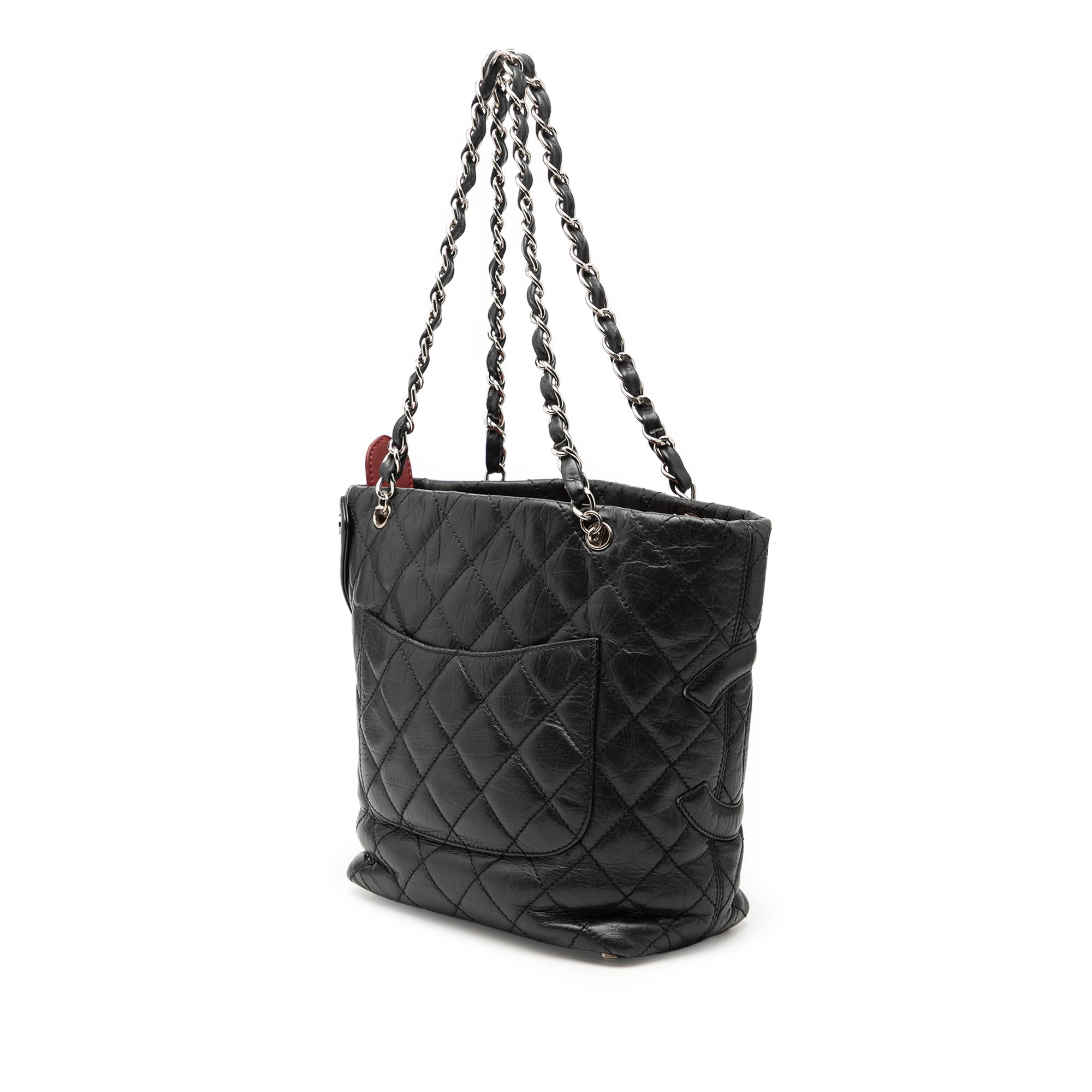 Chanel Small Matelassé vieilli Cuir de veau Cotton Club Cabas