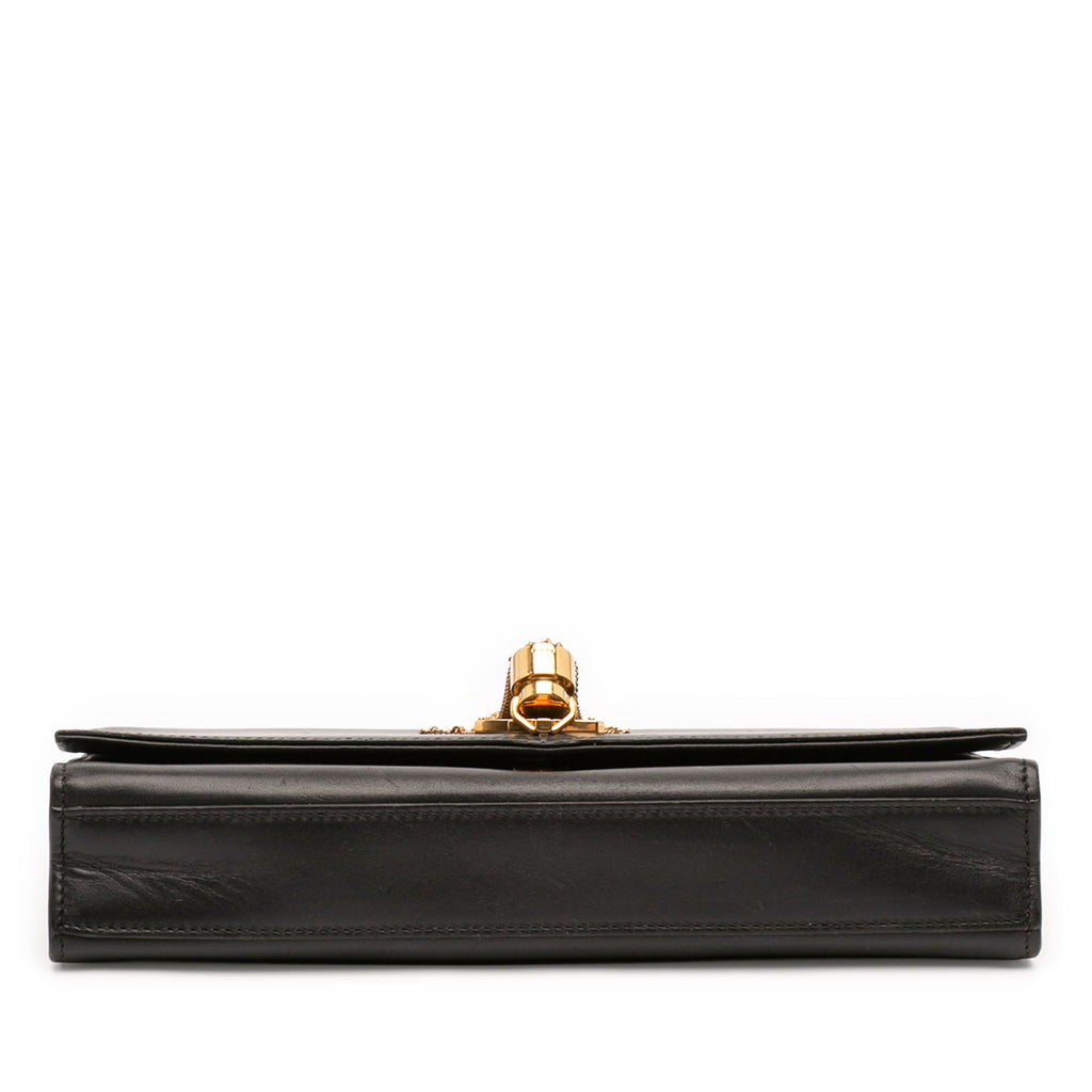 Saint Laurent Medium Smooth Cuir de veau Classic Monogram Kate Pompon Sac porté croisé