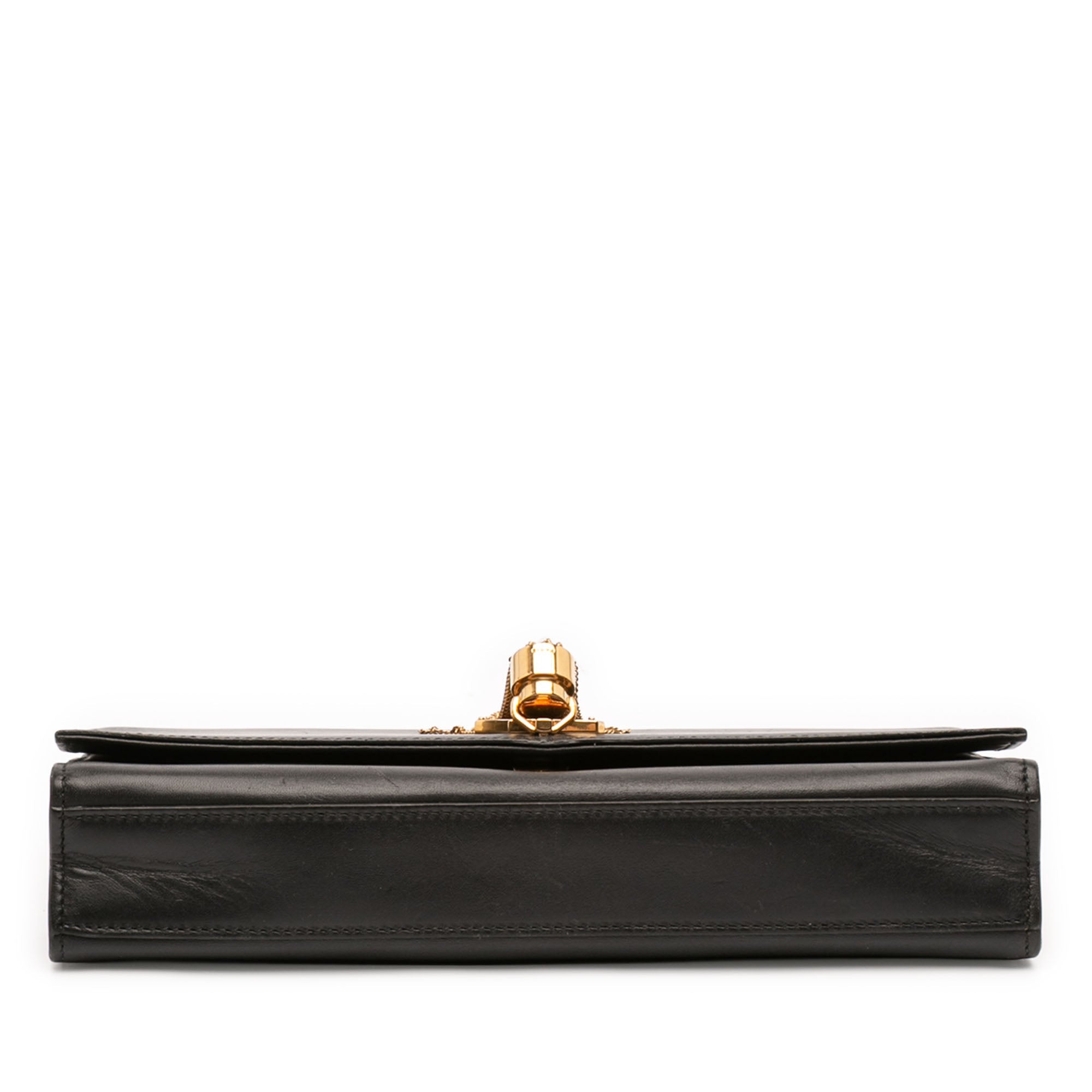 Saint Laurent Medium Smooth Cuir de veau Classic Monogram Kate Pompon Sac porté croisé