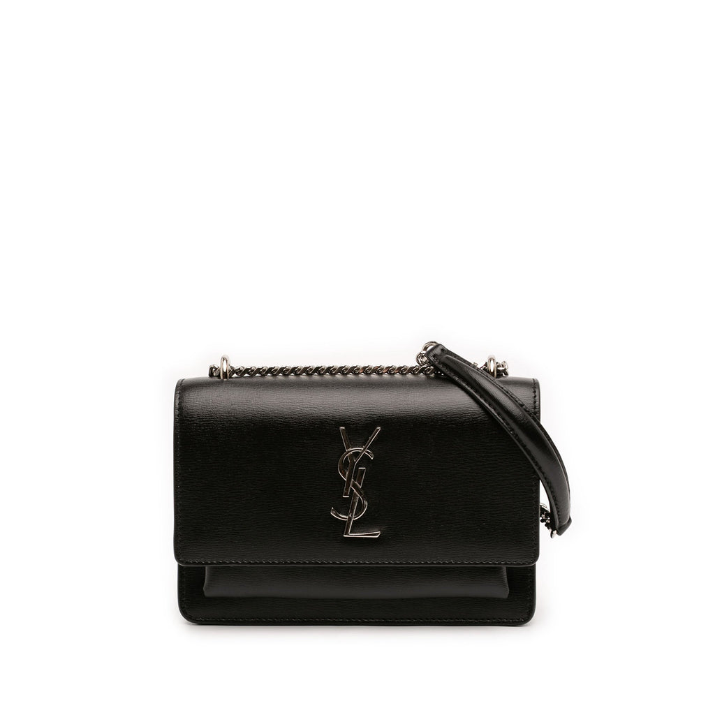 Saint Laurent Mini Cuir Monogram Sunset Wallet on Chain