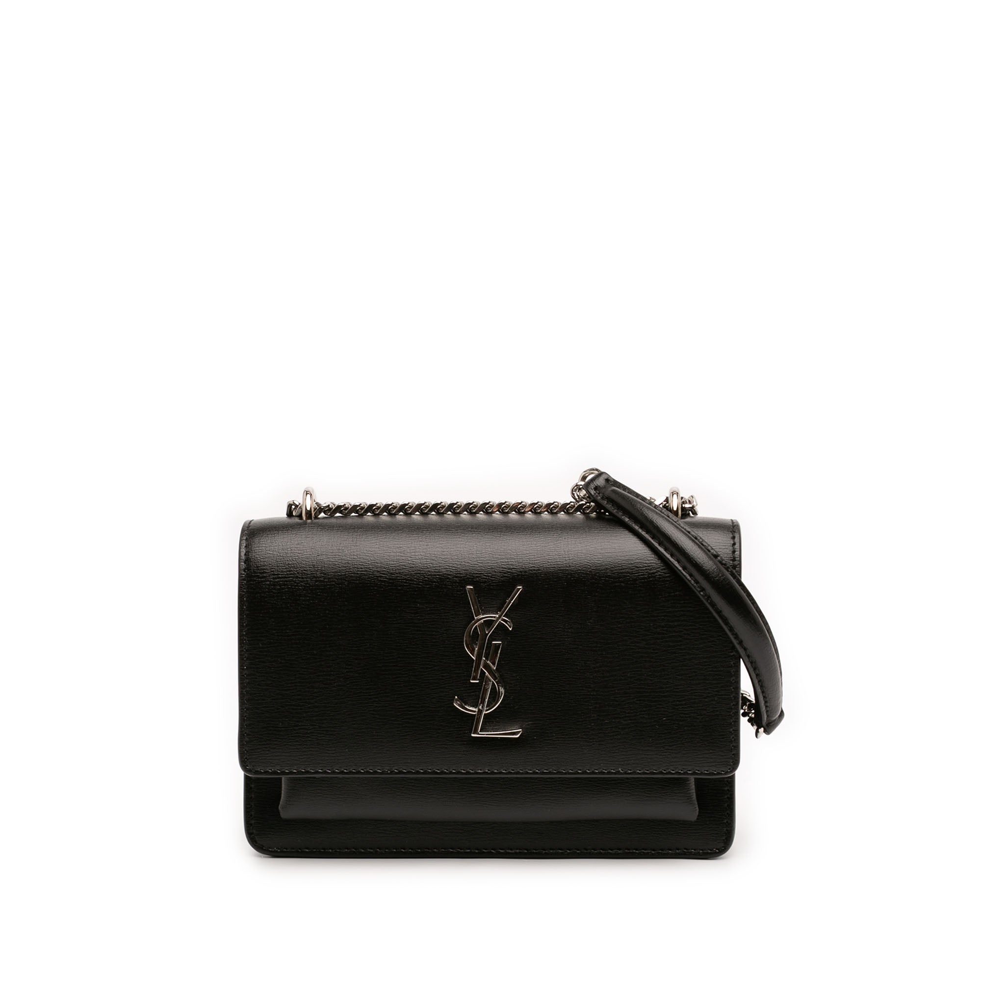 Saint Laurent Mini Cuir Monogram Sunset Wallet on Chain