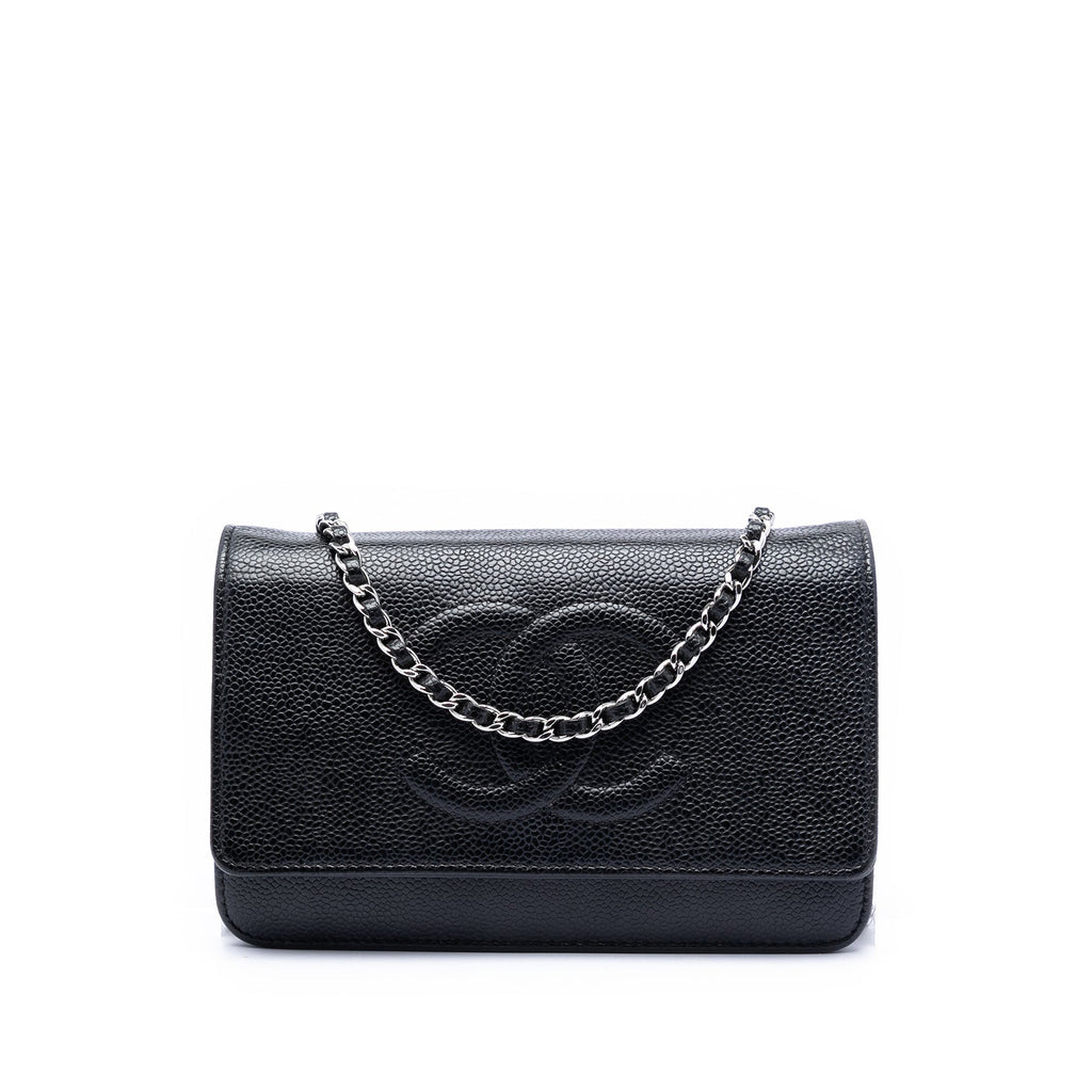 Chanel CC Caviar Wallet on Chain