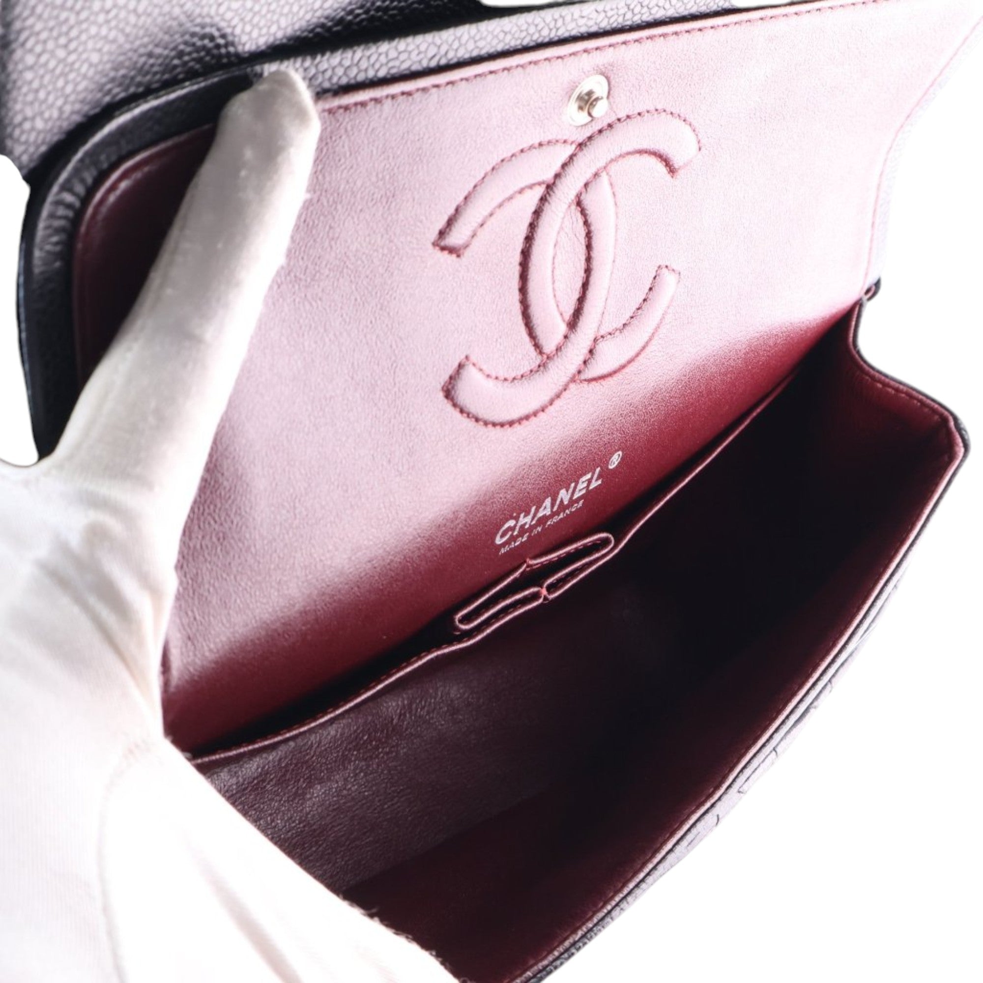 Chanel Medium Classic Caviar Double rabat