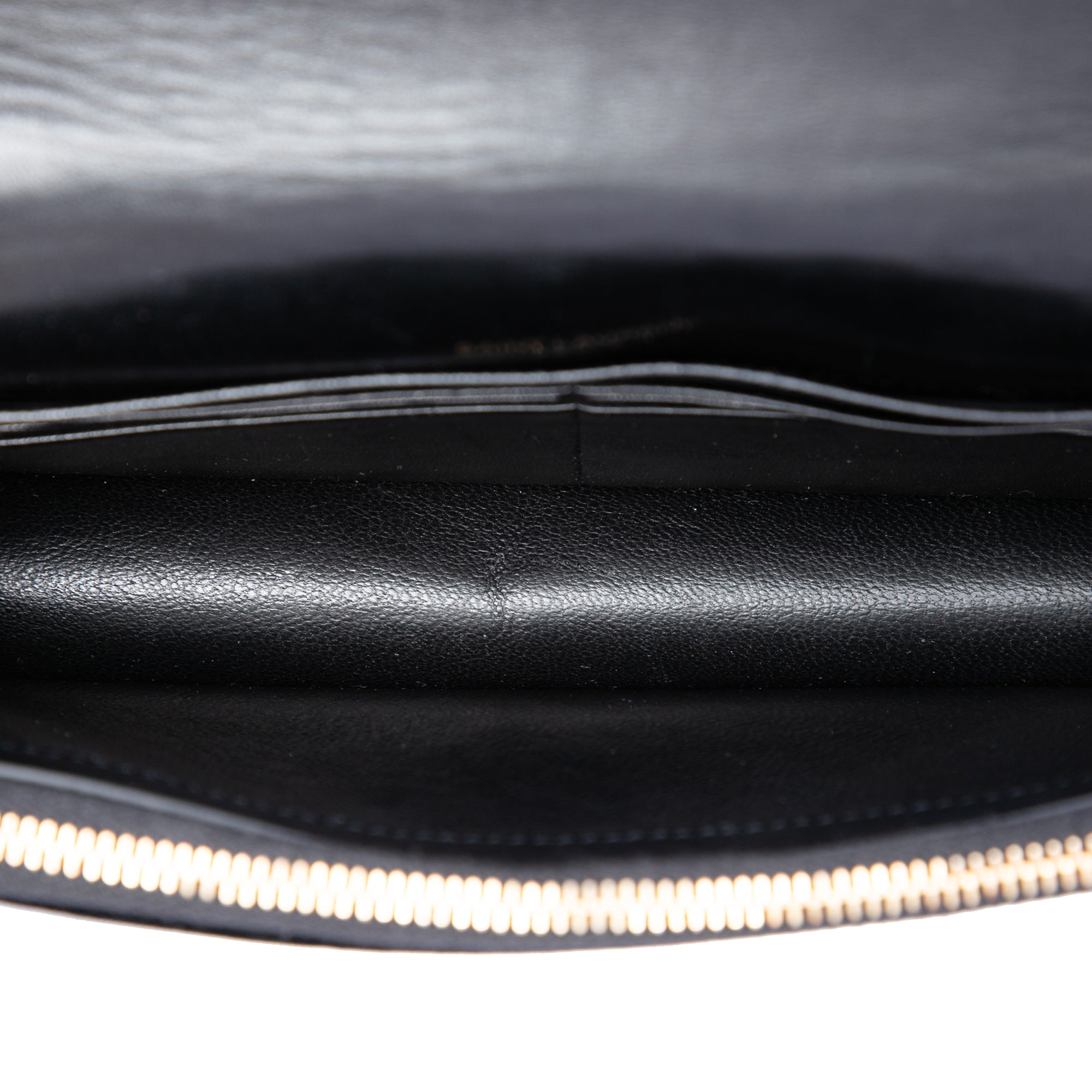 Saint Laurent Cristal Embellished Velours Monogram Kate Wallet on Chain