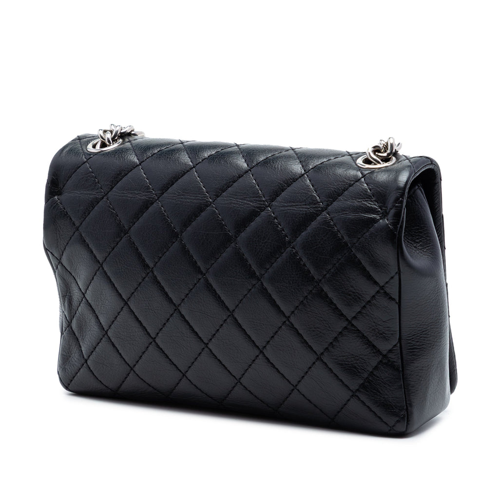Chanel Small CC Matelassé Cuir d’agneau embossé Braid Simple rabat