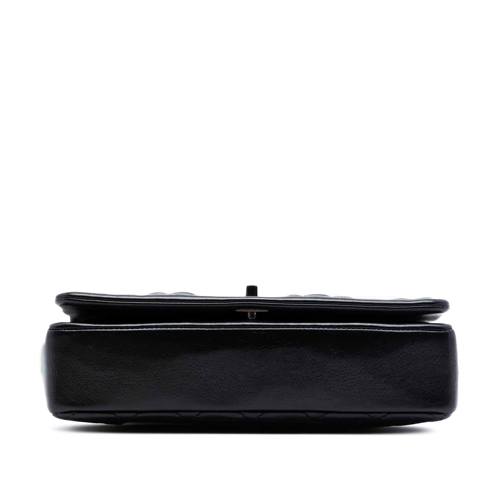 Chanel Small CC Matelassé Cuir d’agneau embossé Braid Simple rabat