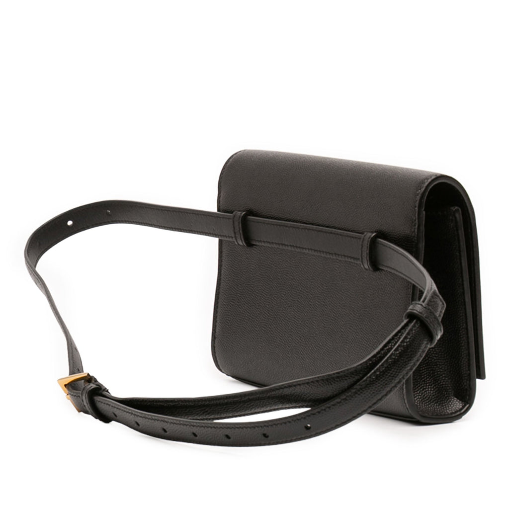 Saint Laurent Grain de Poudre Cuir Kate Sac ceinture