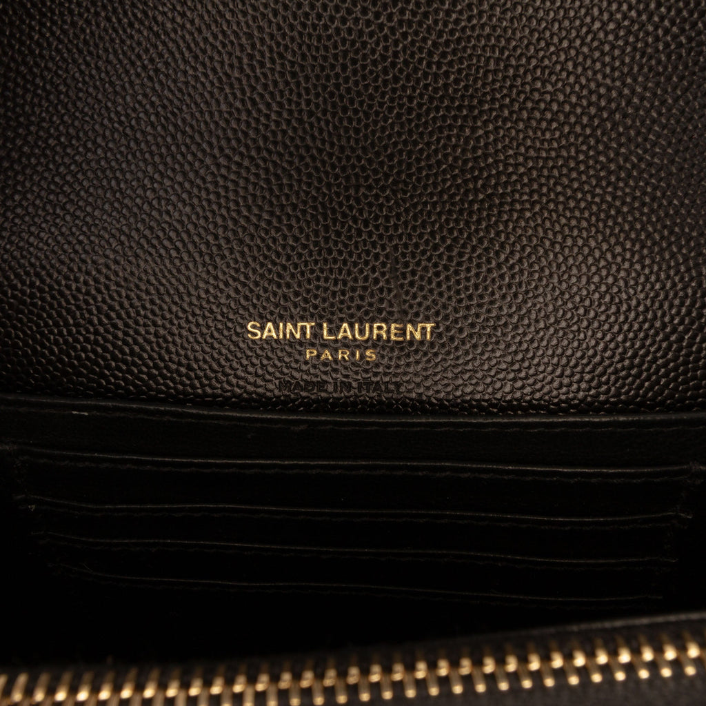 Saint Laurent Grain de Poudre Cuir Kate Sac ceinture
