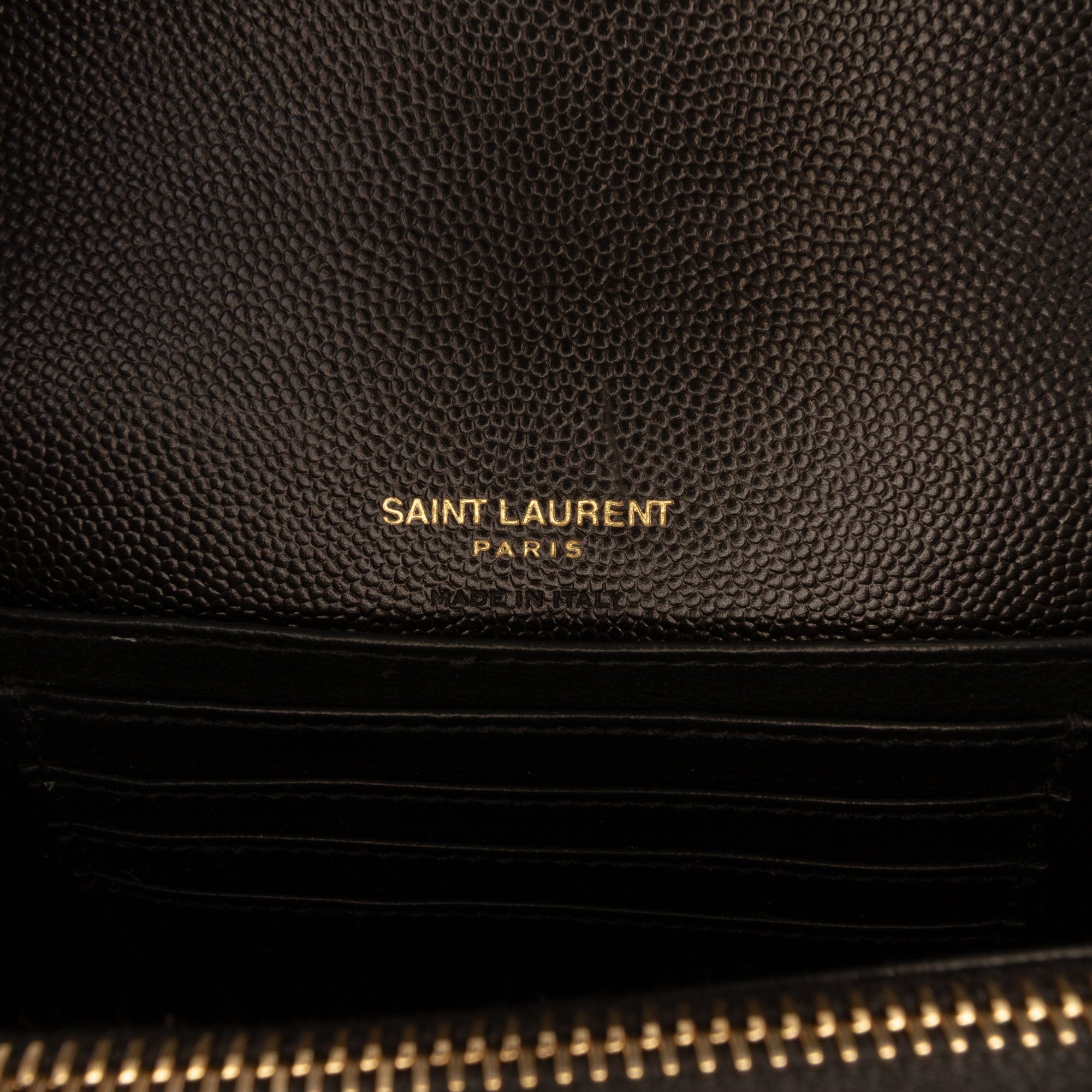 Saint Laurent Grain de Poudre Cuir Kate Sac ceinture