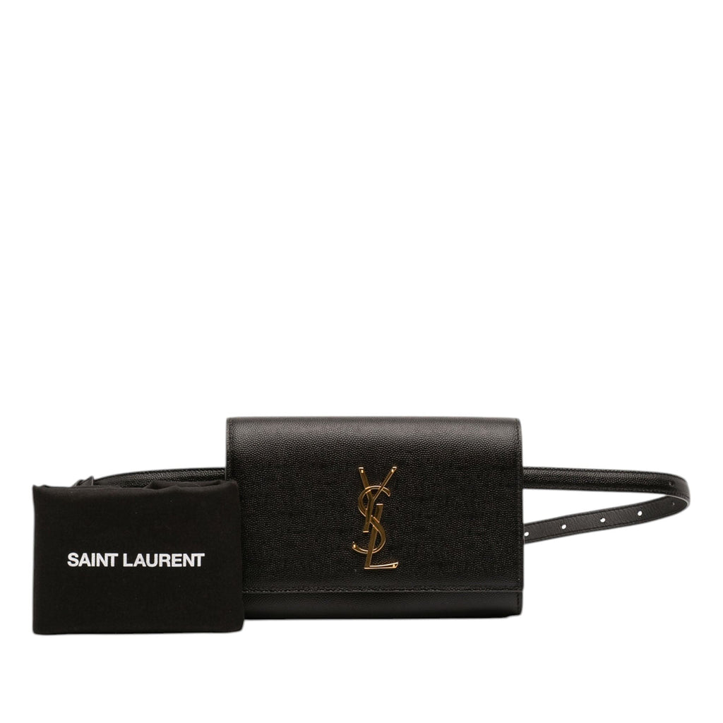 Saint Laurent Grain de Poudre Cuir Kate Sac ceinture