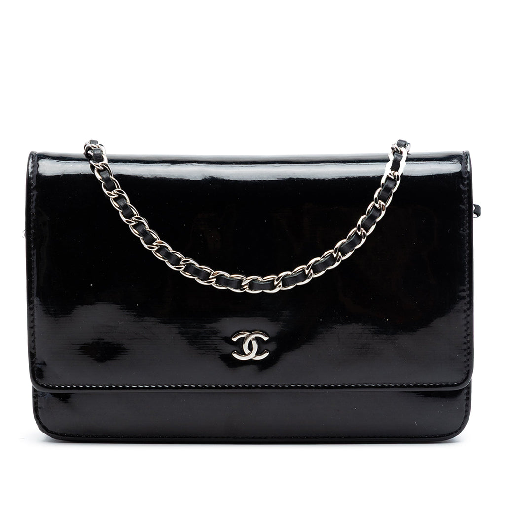 Chanel CC Cuir verni Wallet on Chain