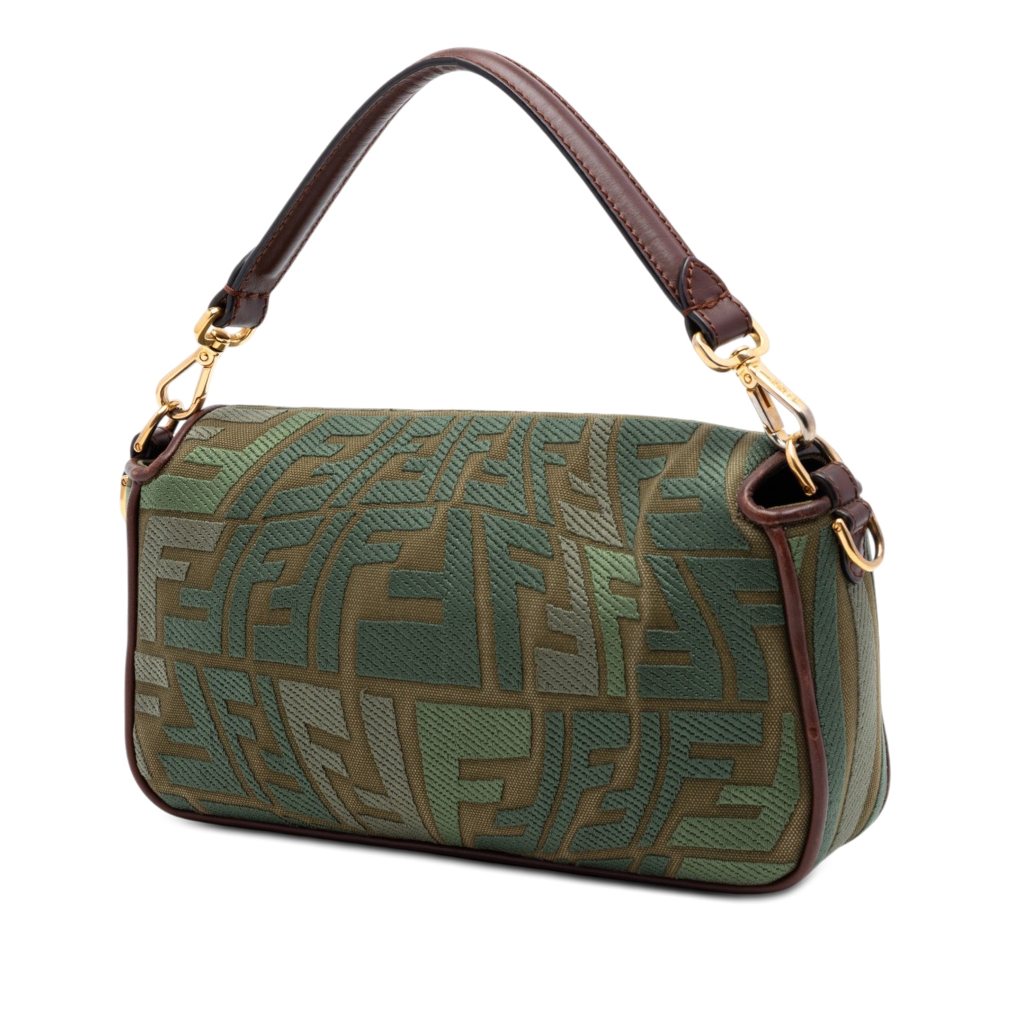 Fendi Sarah Coleman FF Toile Fish Eye brodé Baguette Sac