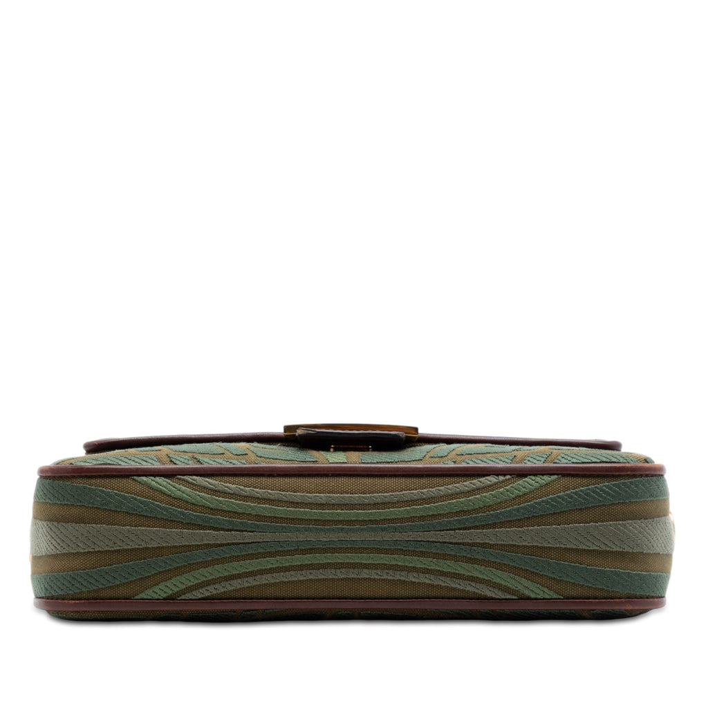 Fendi Sarah Coleman FF Toile Fish Eye brodé Baguette Sac
