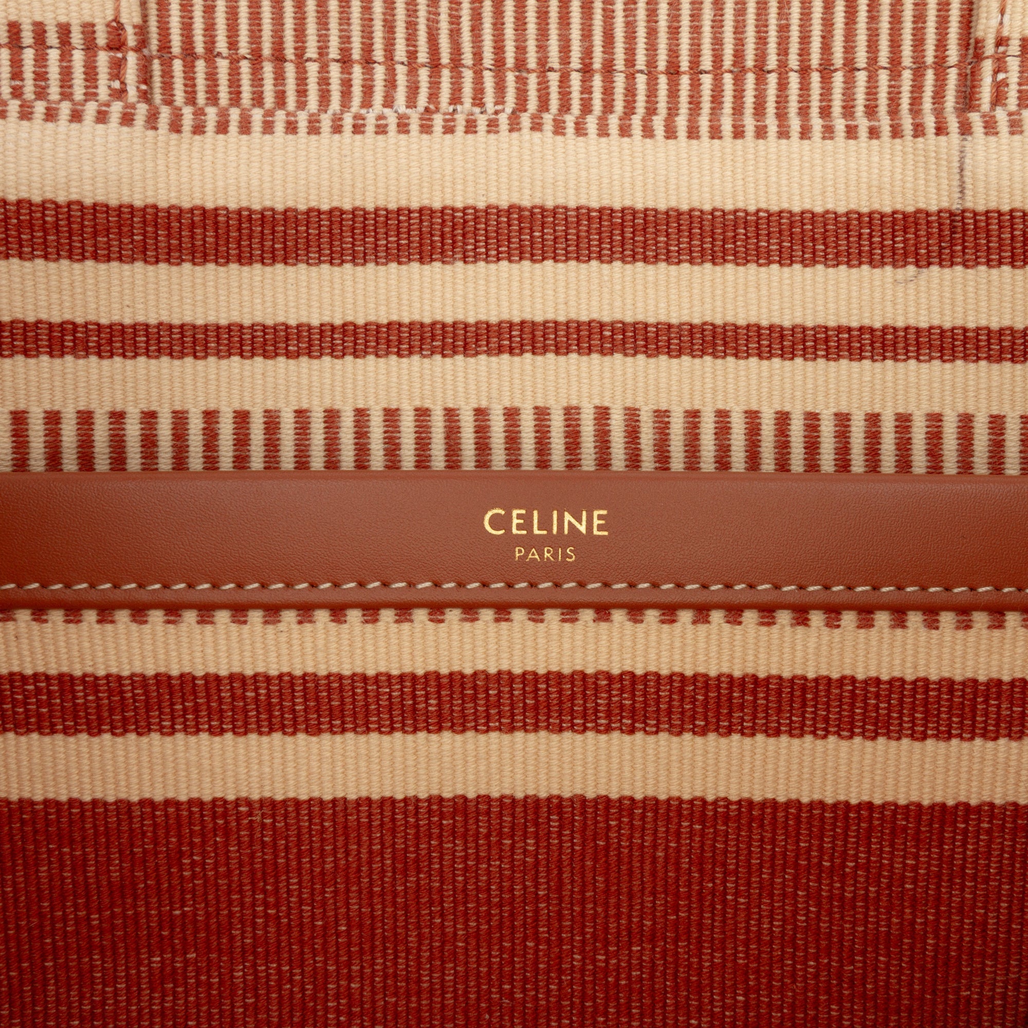 Celine Large Striped Toile Cabas Thais Cabas